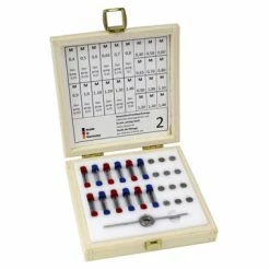 German Made Metric Tap And Die Set .4 To 1.4mm In Wood Box