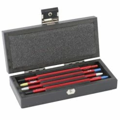 Horotec 4 Piece Watch Hand Fitting Tools In Wood Box